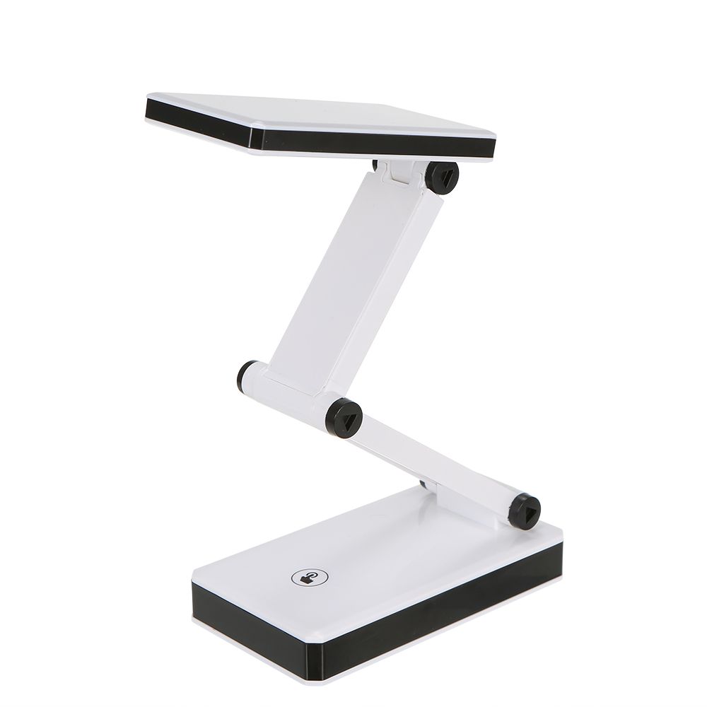 Portable Folding 24 LED Table Lamp Desk Light Sensitive Touch Control 3 Levels Adjustable Brightness Dimmable USB Charging Port 4 * AA Batteries Powered Operated For Students Reading Working Bedroom Study Room