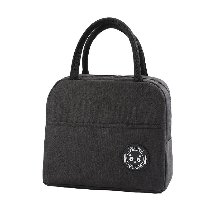 Portable Lunch Bag Thermal Insulated Lunch Box - Black