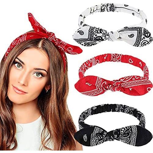3pcs Fashion Bandana Scarf Headband,Handkerchief.