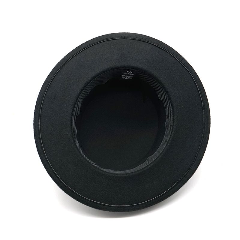 Women Vintage Fedora Wide Brimmed Elegant Ladies Flat Top Jazz Hat