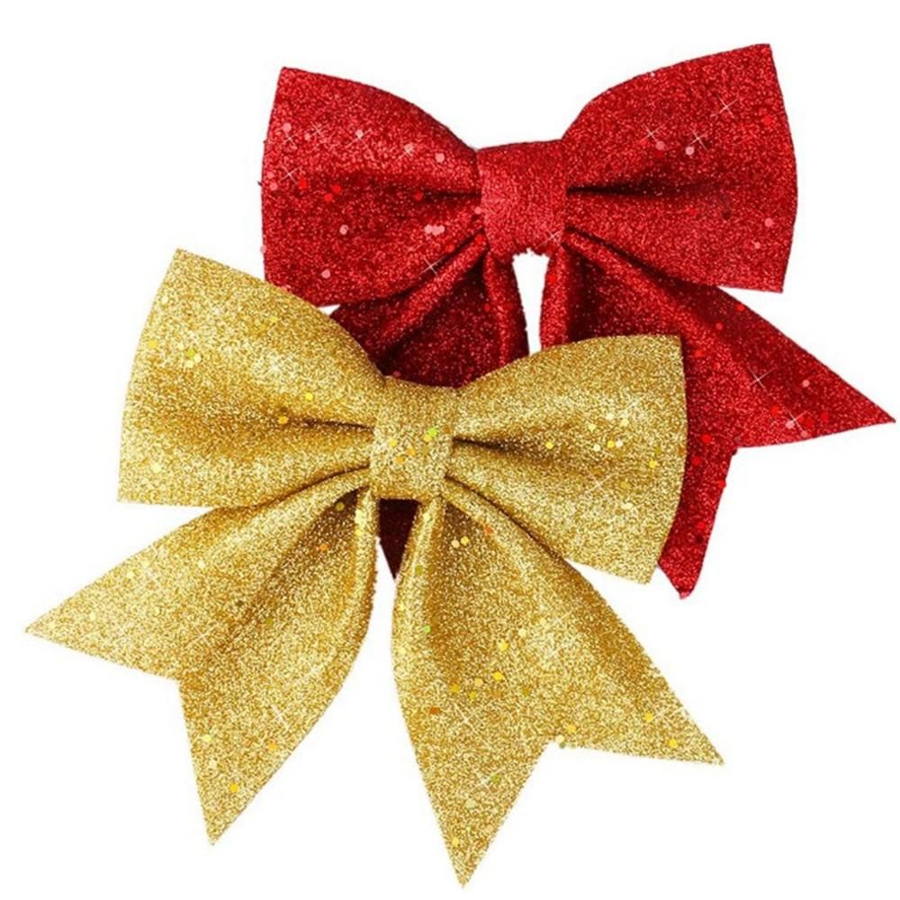 Golden Christmas Ribbon Bow Christmas Tree Decoration