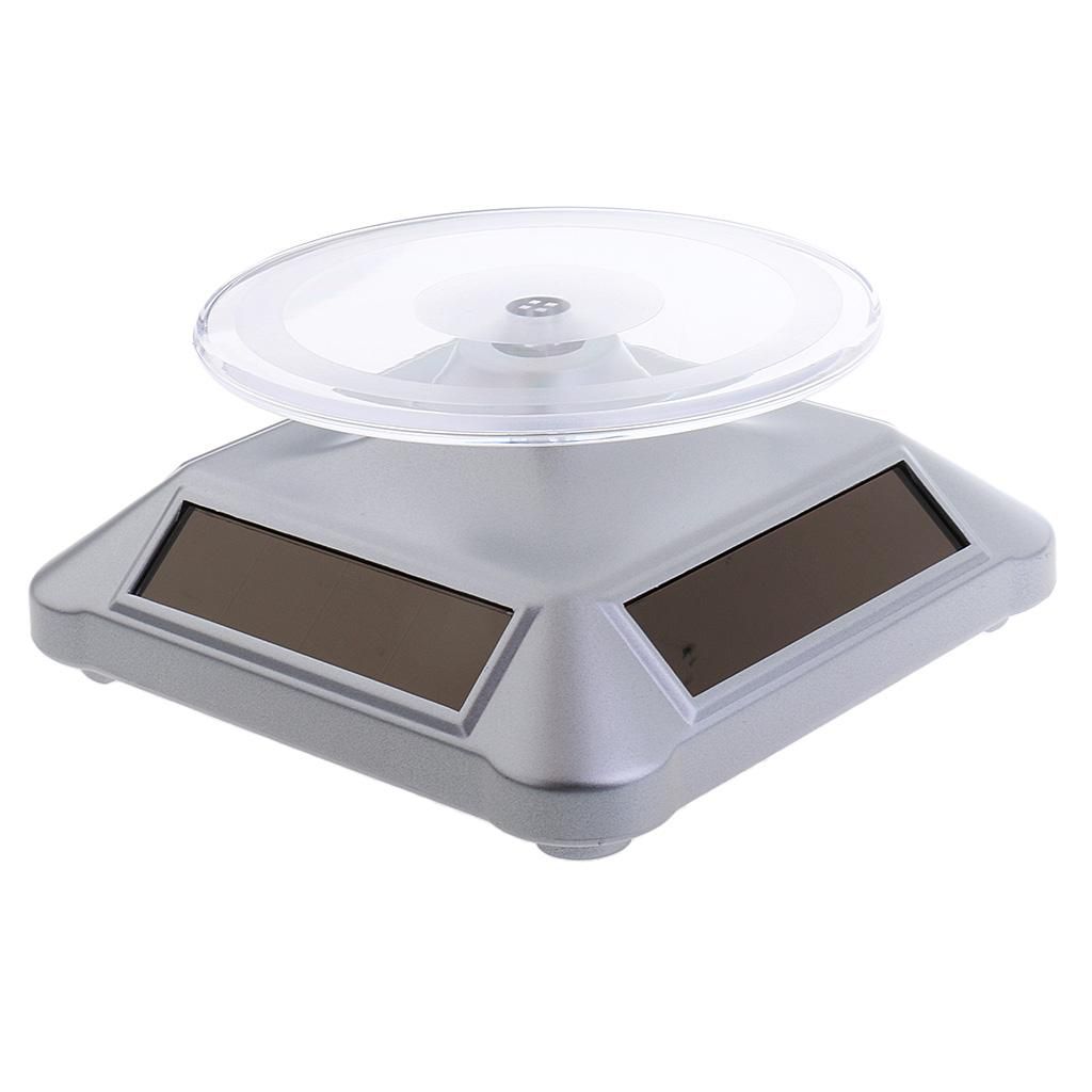 Solar Power Rotating Display Stand Holder Turntable