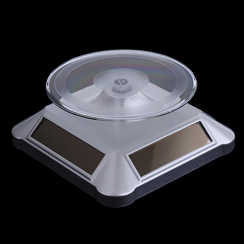 Solar Power Rotating Display Stand Holder Turntable