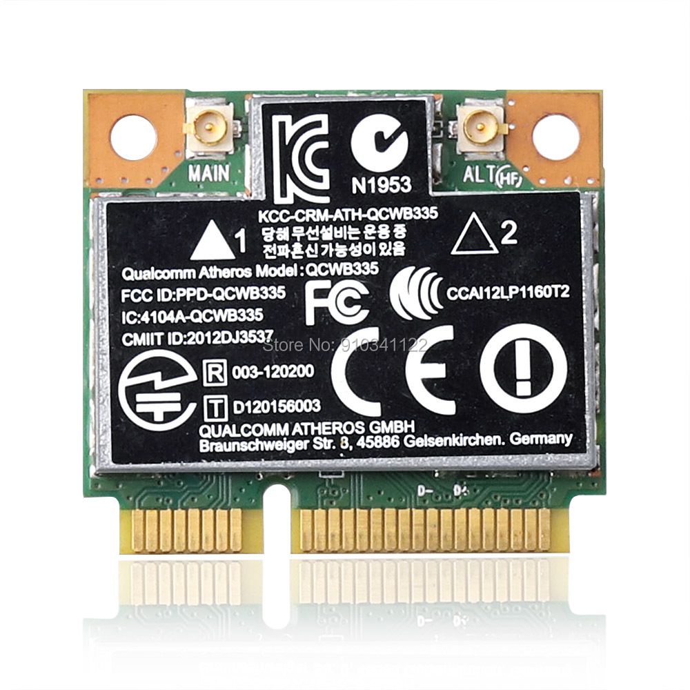 Wireless LAN Card 690019-001 QCWB335 Mini PCI-E Wifi+BT4.0