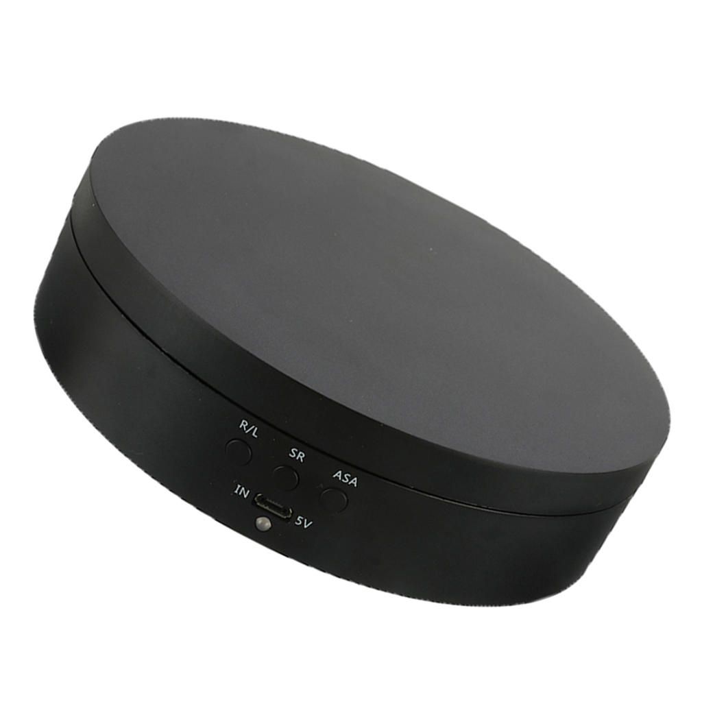 360° Rotating Display Stand Turntable Hobby 3D Art Cosmetics Black