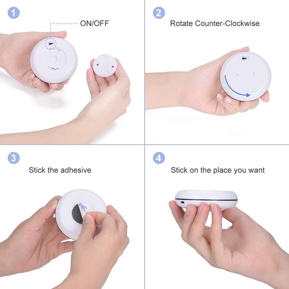USB Rechangeable RGBW LED Cabinet Light Puck Lamp 16 Colors Timmer Remote Under Shelf Kitchen Counter Lighting