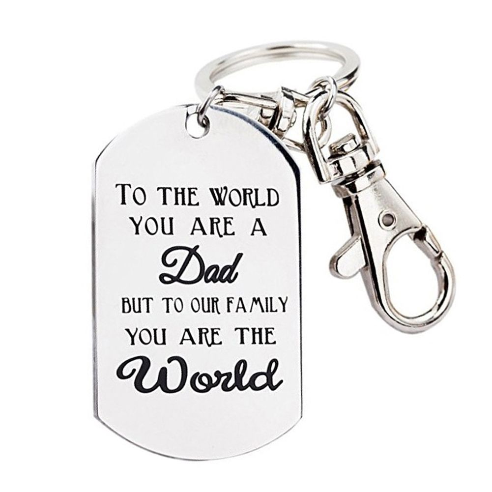 Men Letters Tag Pendant Charm Car Keychain Key Ring Holder-