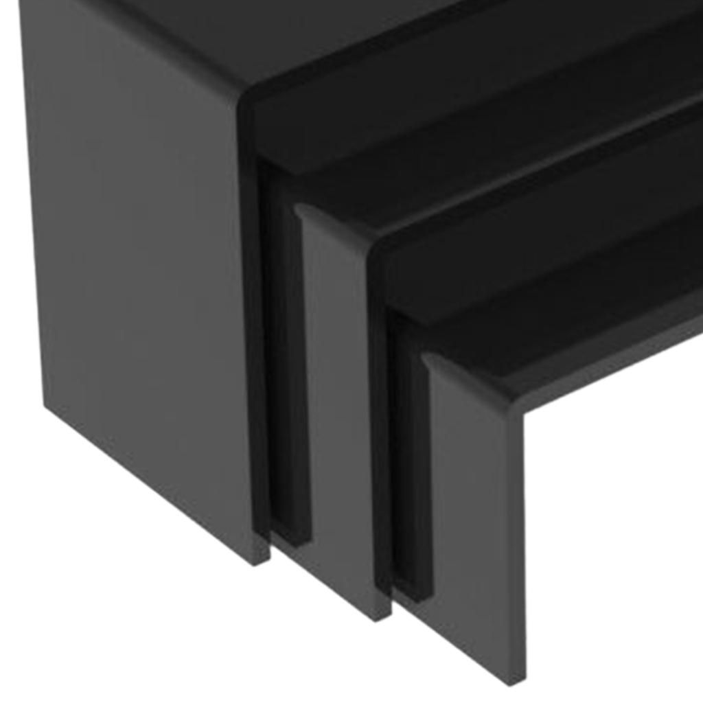 3 Pieces Tiered Acrylic Stands, Display Shelf, For  Hand Black