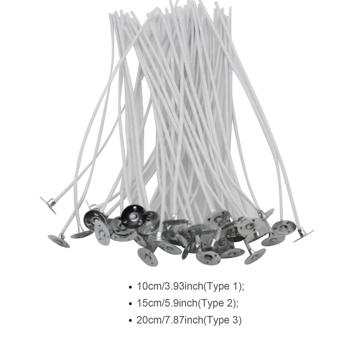 50PCS Candle Wicks Pre Waxed Wicks Candle Making Kit Cotton Pre-Waxed Candle Wicks for Candle Making DIY 8 Inch Long Lasting