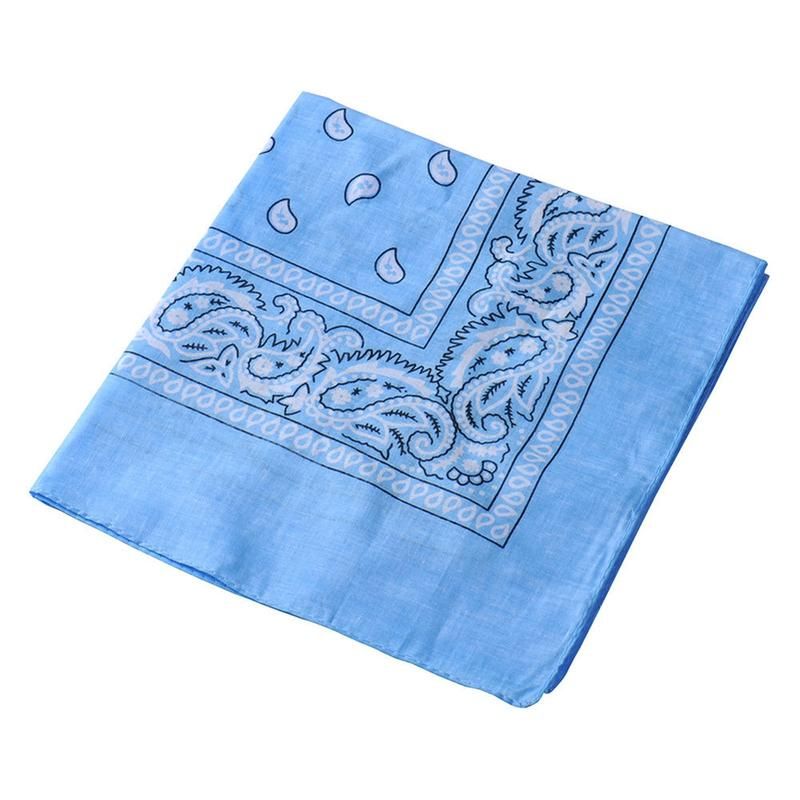 Stylish Paisley Square Bandana Head Wrap Unisex-Brown