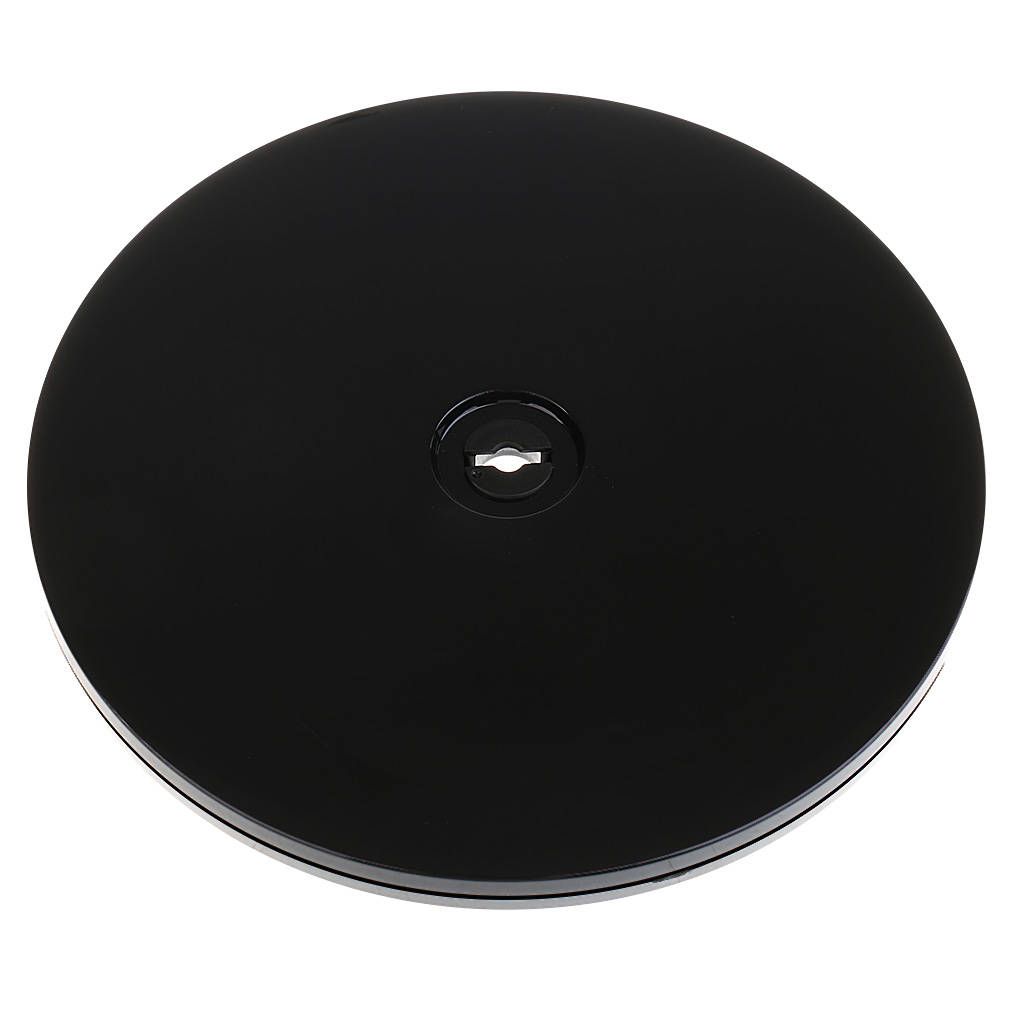 360 Rotate Disc Turn Table For Watch Antique Jewelry Display 8'' Black