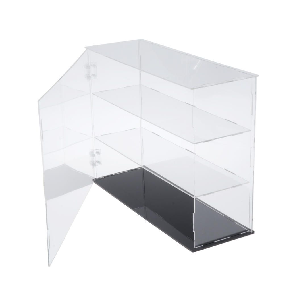 Clear 3-Shelf  Models Acrylic Display Case Riser Dustproof Box