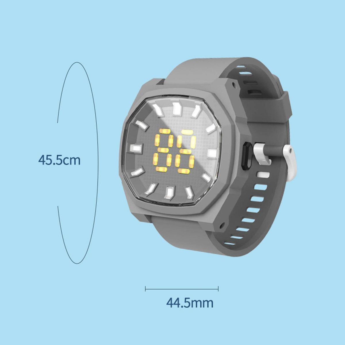 F1 Electronic Watch Waterproof Decorative 3D LED-Army Green