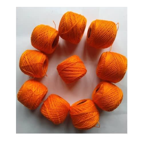 10 Balls Cotton Crochet Thread - Orange