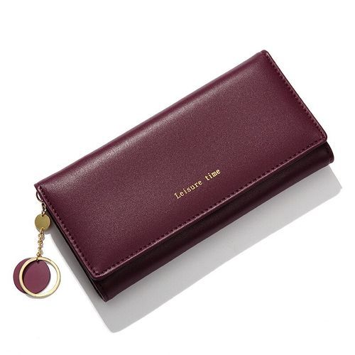 Women's Large Capacity Long Multi Card Slot Wallet - Burgundy