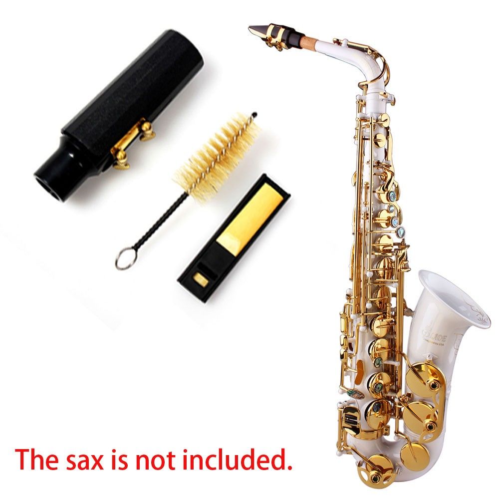Alto Sax Saxophone Mouthpiece With Cap Metal Buckle Reed