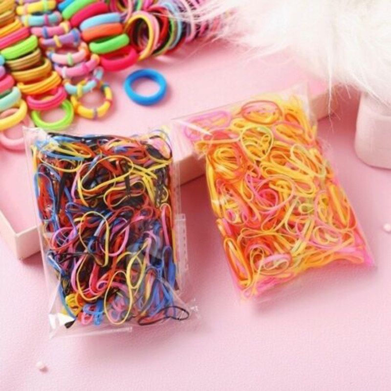 220Pcs Candy Color Kids Girls Hairpin Clip Rope-Multicolor