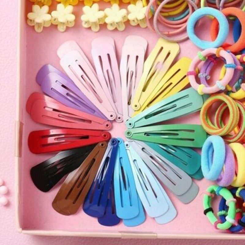220Pcs Candy Color Kids Girls Hairpin Clip Rope-Multicolor