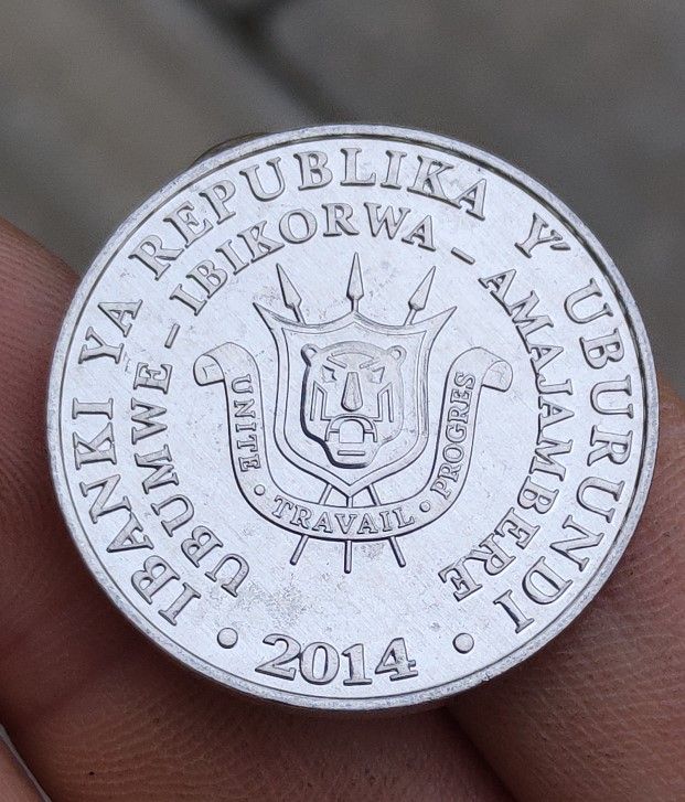 Burundi 5 Francs 26mm Africa Coins Old Infrequent Coin