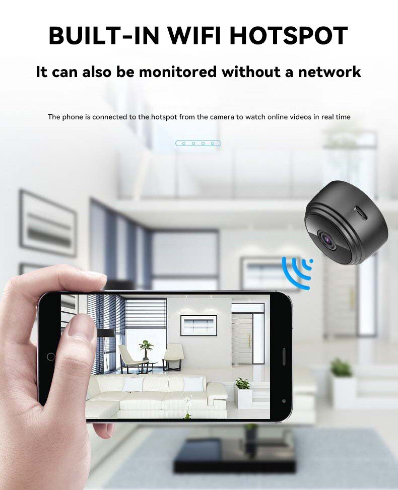 A9 WiFi Mini Camera HD 1080p Wireles Video And Audio