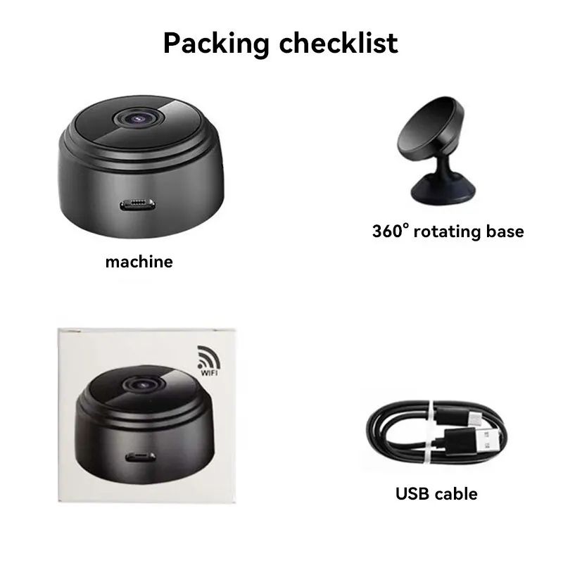 A9 WiFi Mini Camera HD 1080p Wireles Video And Audio