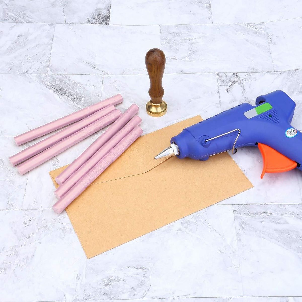10 Pieces Sealing Wax Sticks for Wax Seal Stamp, Great(Pearly Pink)