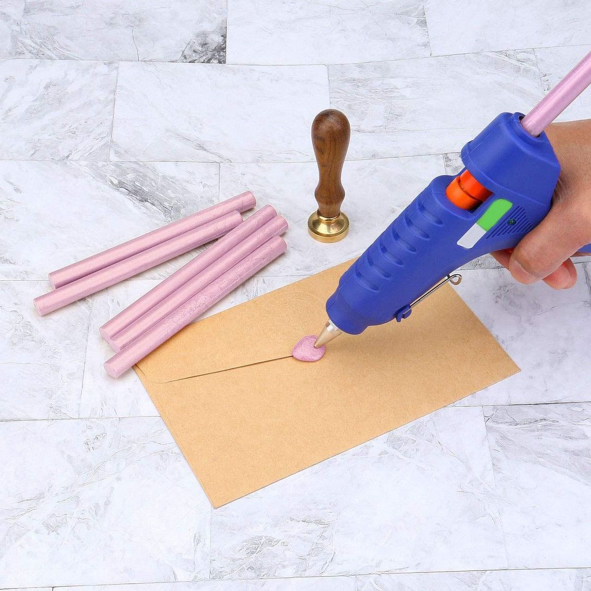 10 Pieces Sealing Wax Sticks for Wax Seal Stamp, Great(Pearly Pink)