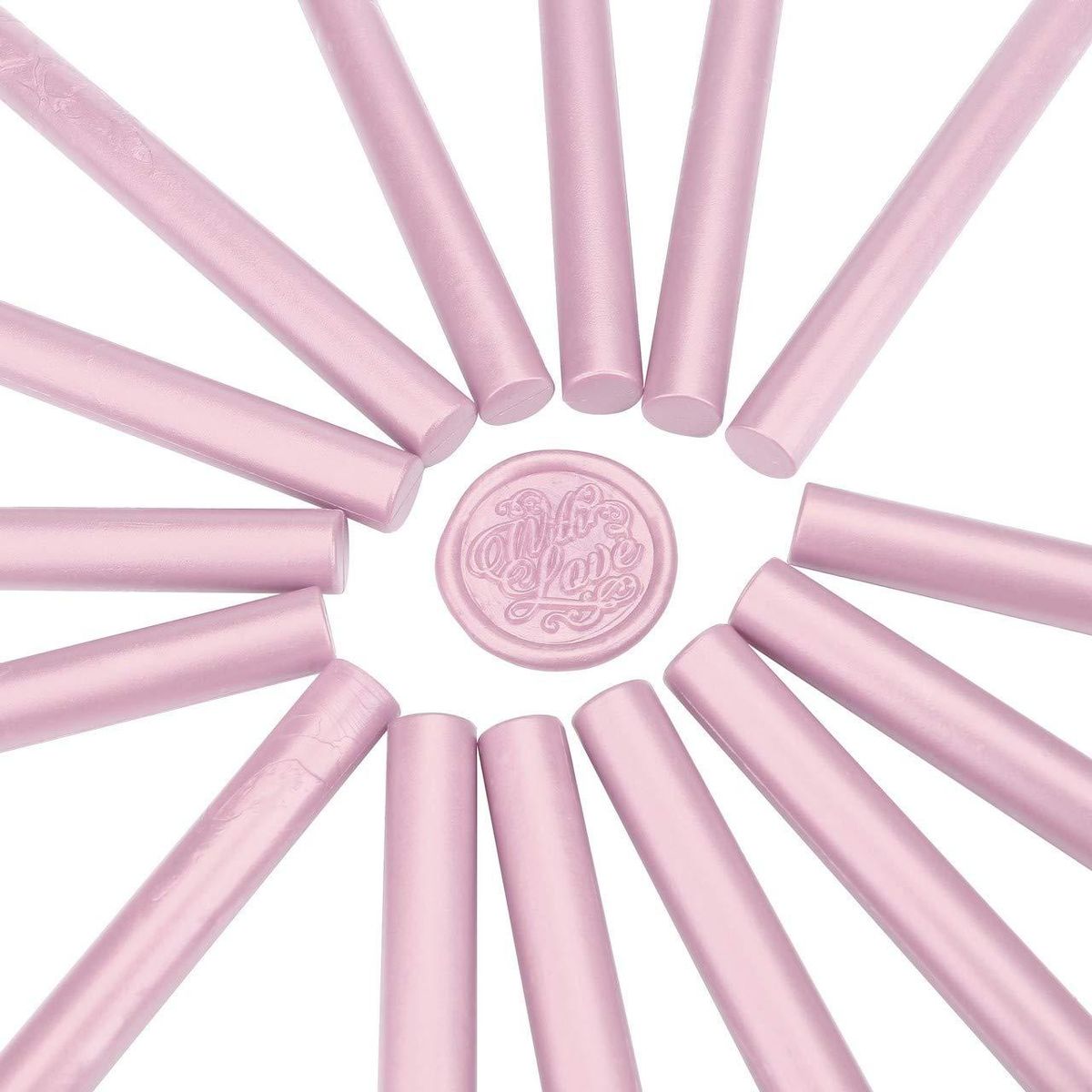 10 Pieces Sealing Wax Sticks for Wax Seal Stamp, Great(Pearly Pink)