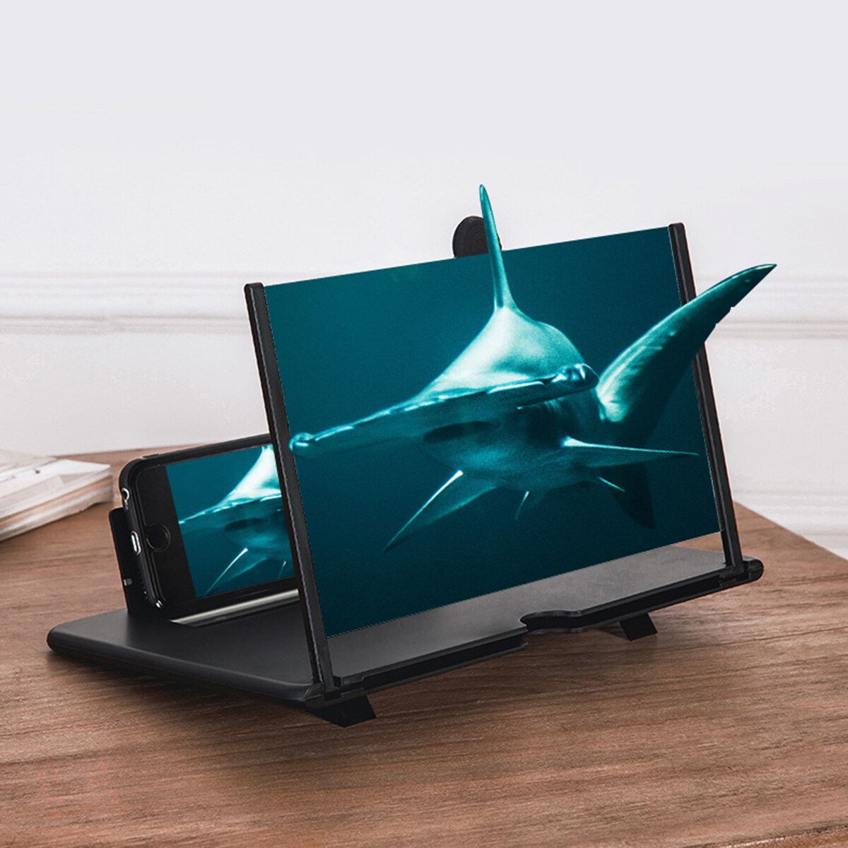 10/12inch Phone Screen Amplifier Magnifier HD Screen Bracket Holder Stand Red 12 Inch