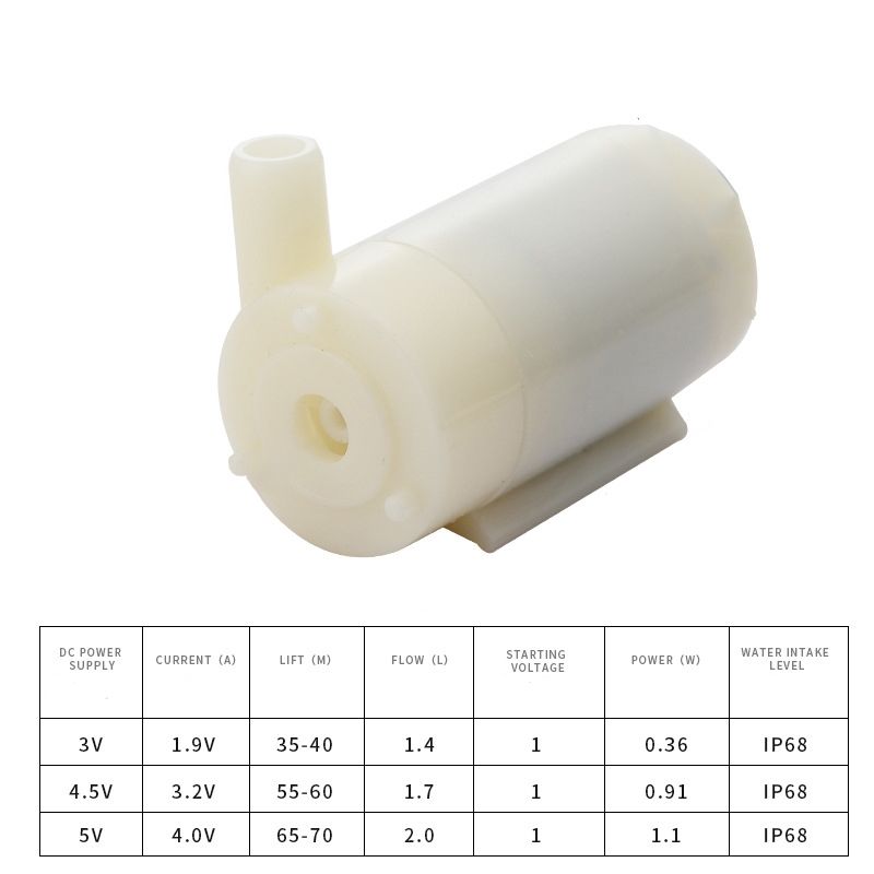 5 PCS Submersible Pump, Style: White Horizontal