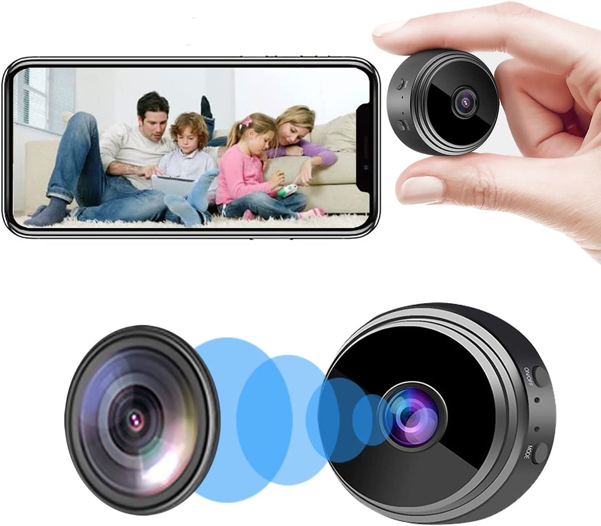 Small Mini Hidden Spy Rechargeable Video HD  WIFI Camera