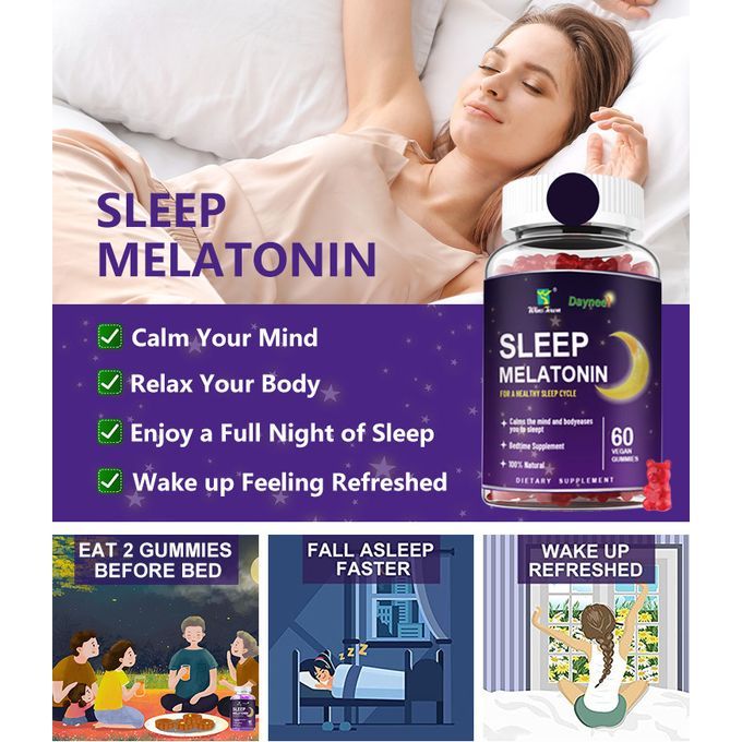 Daynee Vegan Gummies  60 Pills To Improve Sleep -Supplement