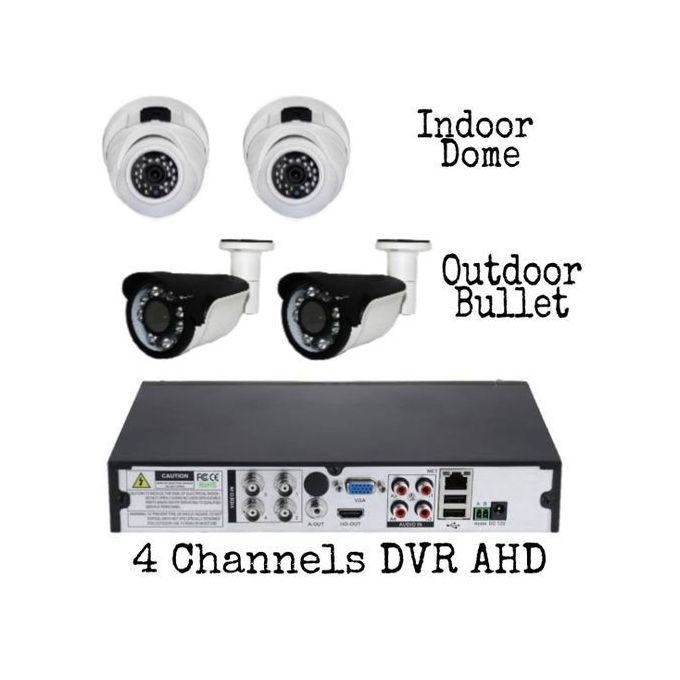 CCTV Camera 1080p + 2 Indoor + 2 Outdoor & 4 Channels DVR