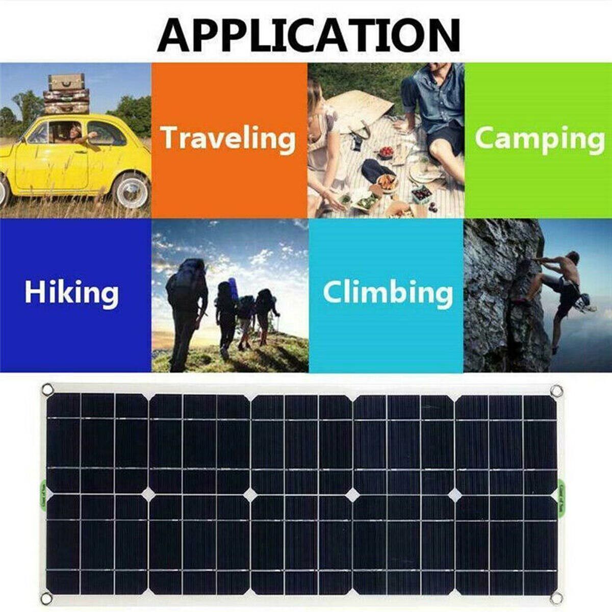 43cm X 20cm 200W Solar Panel Complete Set Kit 12V 10-100A Charger Controller For ,Marine Camping Caravan Boat With 30A Controller