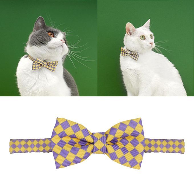 Plaid Pattern Bowknot Neck Strap Adorable