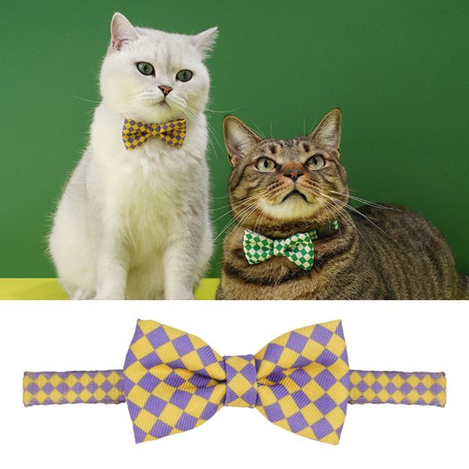 Plaid Pattern Bowknot Neck Strap Adorable