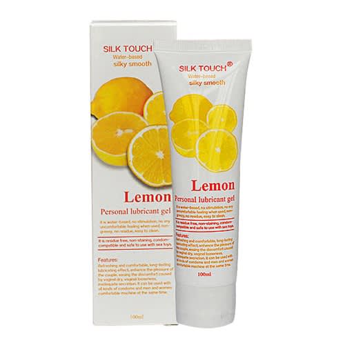 Silk Touch Fruit- Flavored Water Based Sex Lubricant - Lemon Flavor - 100ml