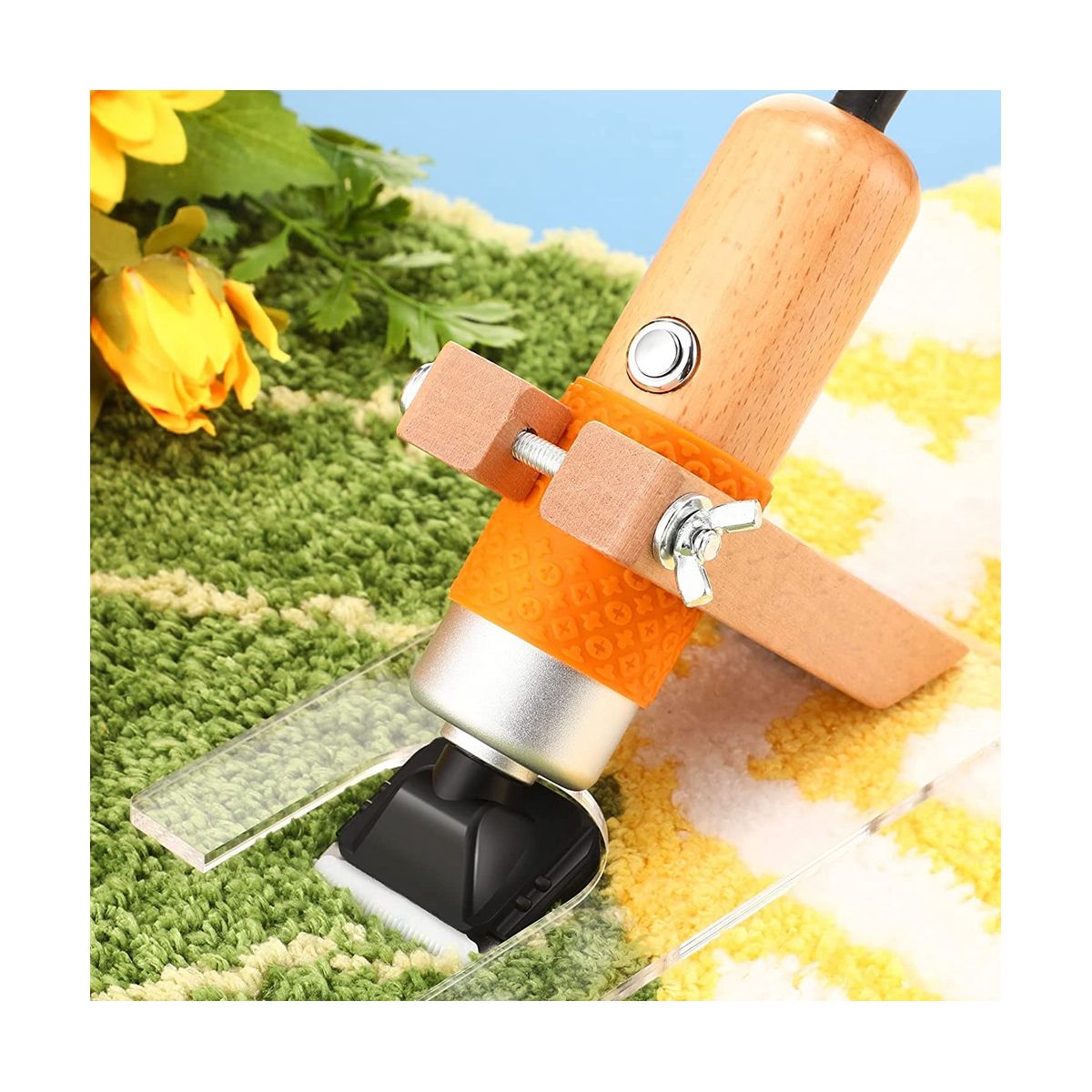 Carpet Trimmer Guide Shearing Guide Fittings Bracket KitSolid Wood Acrylic Shearing Guide