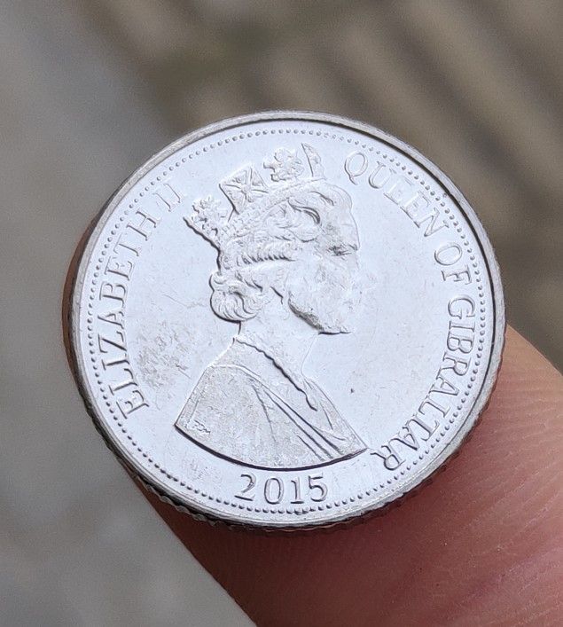 Gibraltar 5 Pence 18mm Commonwealth Coins Old Coin