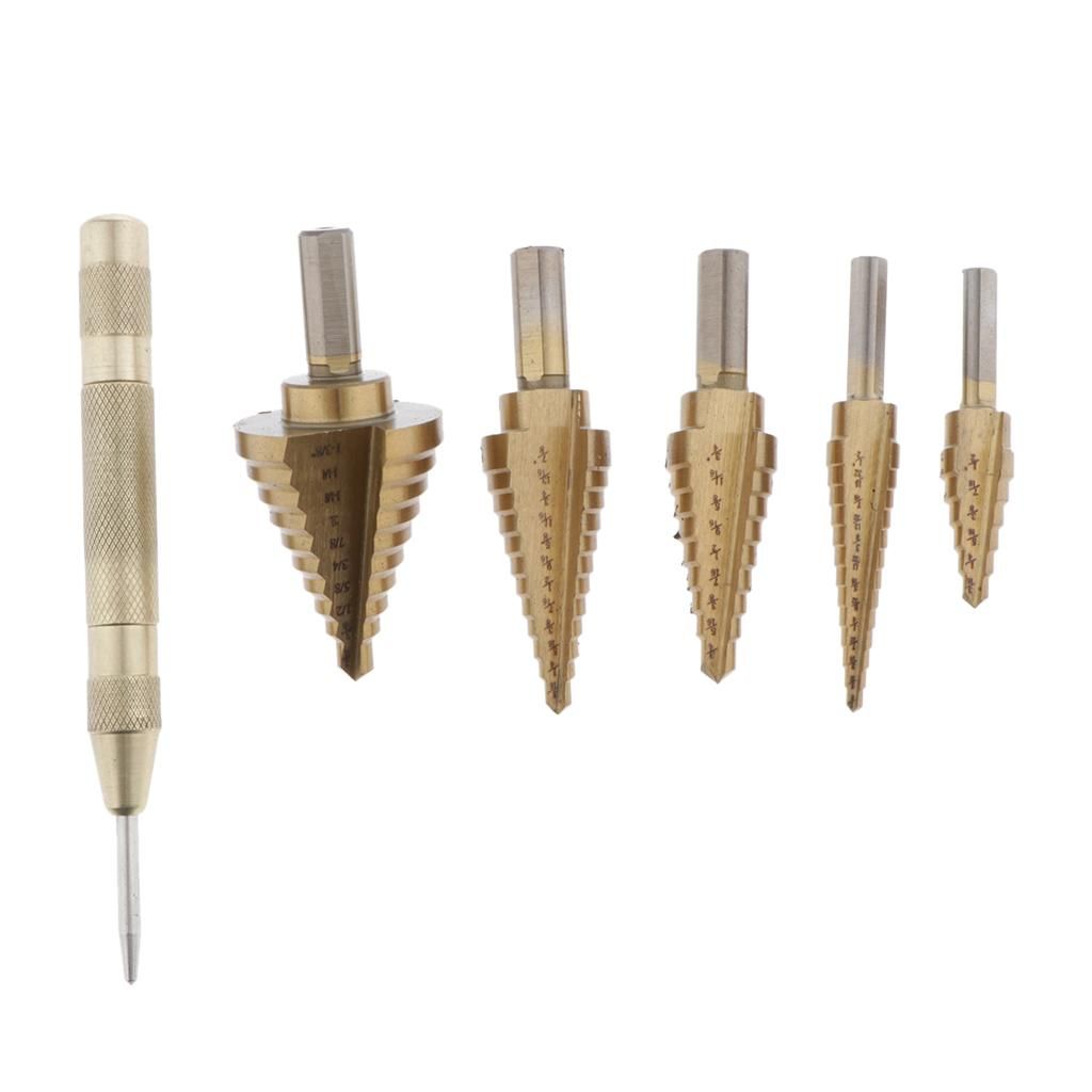 HSS Multi-hole Step Drill Bit Set 6Piece Punching