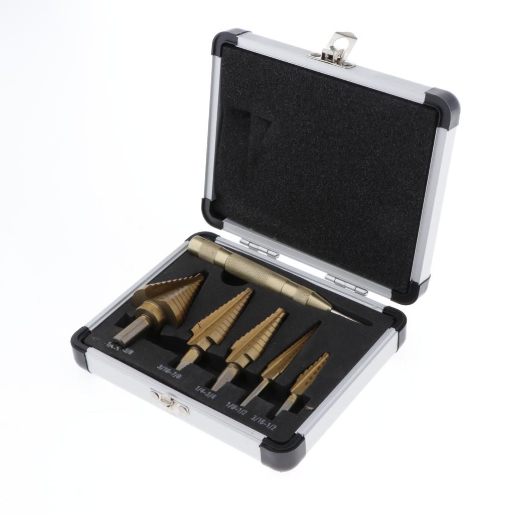 HSS Multi-hole Step Drill Bit Set 6Piece Punching