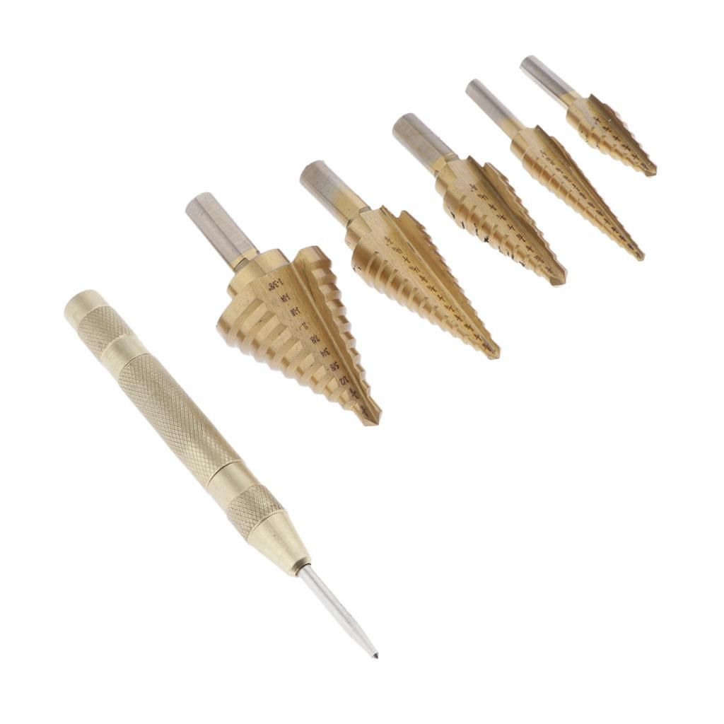 HSS Multi-hole Step Drill Bit Set 6Piece Punching