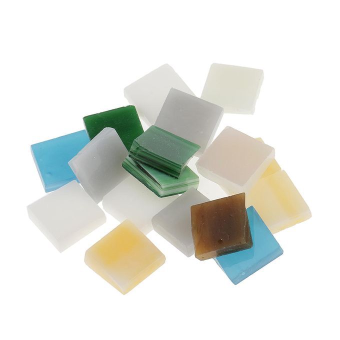 250 Pieces Vitreous Glass Mosaic Tiles For Arts DIY Craft Multicolor