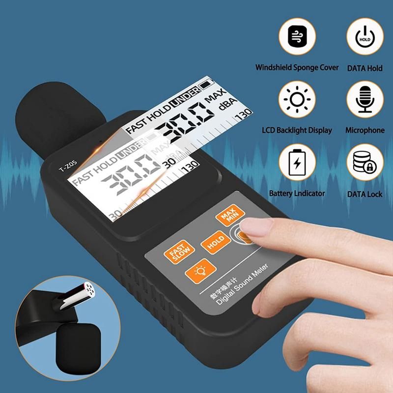 Digital Sound Level Meter Handheld SPL Meter,30-130DB Audio