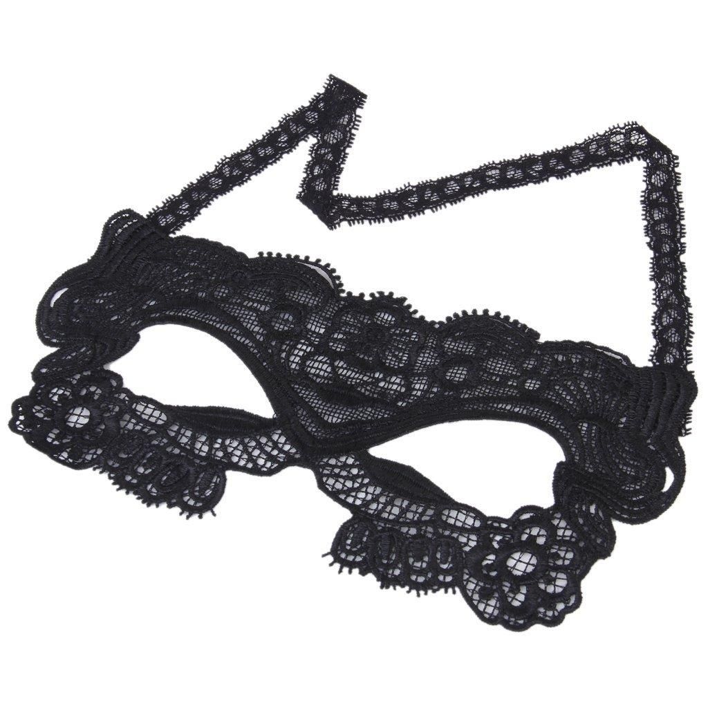 4pcs Eye Lace Masks for Masquerade Costume Party - Black