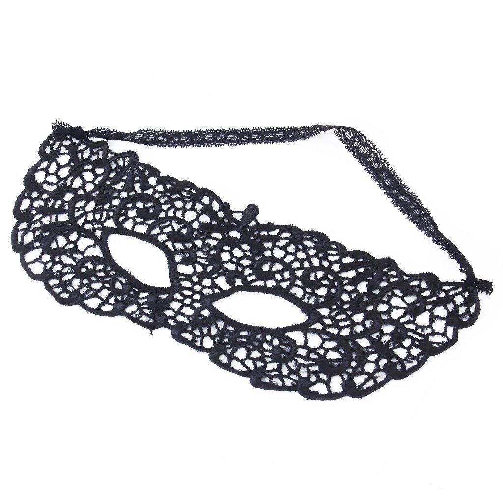 4pcs Eye Lace Masks for Masquerade Costume Party - Black