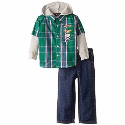 Jeans Pants with Hooded Thermal Twofer