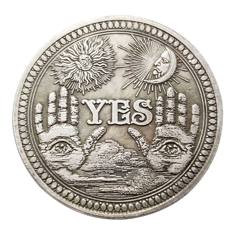 1PC Yes Or No Skull Commemorative Coin Souvenir Challenge