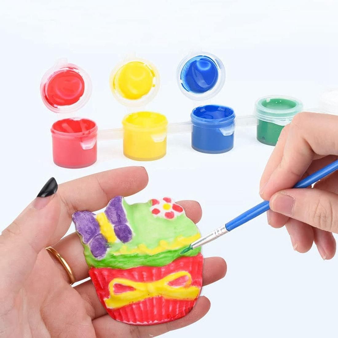 120 Pcs Flat and Round Paint Brushes Set,Pointed Flat Nylon