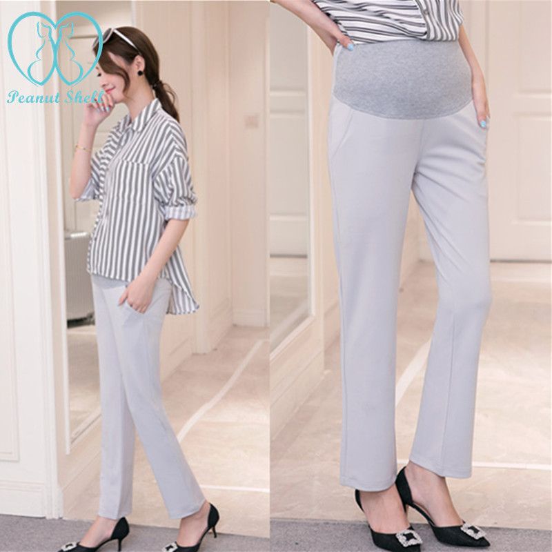Office Ladies Formal Work Maternity Belly Pants 2017 Autumn Spring Fashion